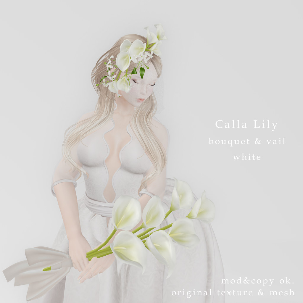 *NAMINOKE*Calla Lily bouquet & vail