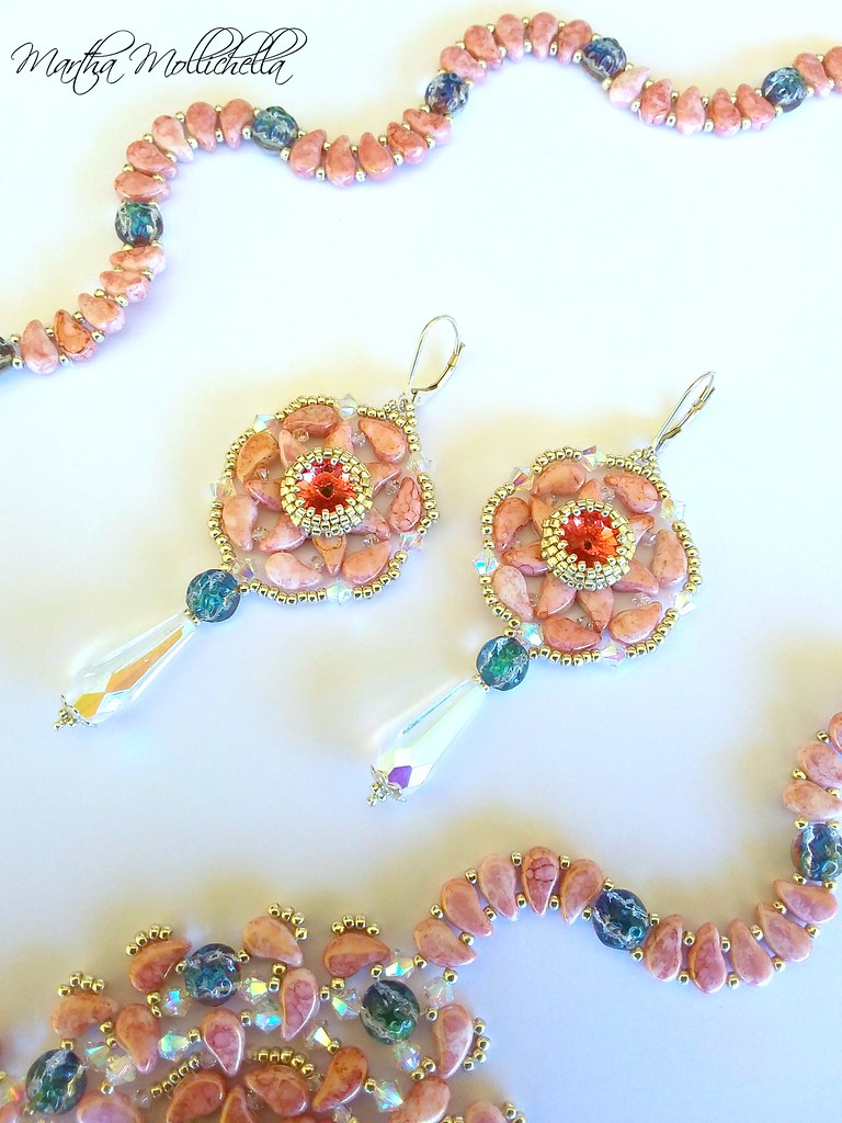 Paisley duo beads beadsmith handmade jewellery by Martha Mollichella