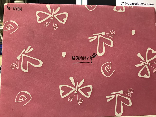 mother's day pink envelope from Oyen