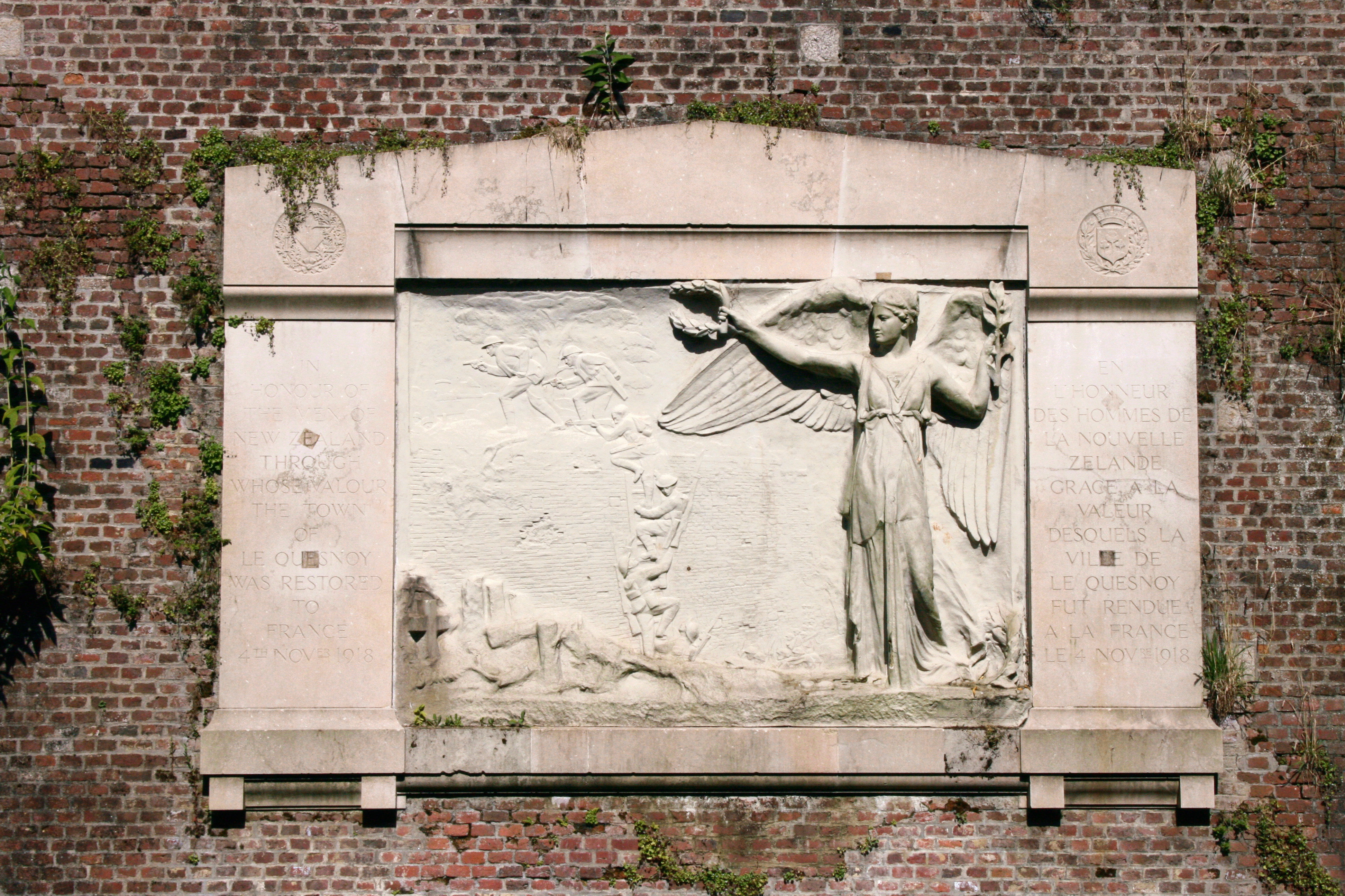 The New Zealand monument commemorating the liberation of Le Quesnoy. Photo taken on March 21, 2007.