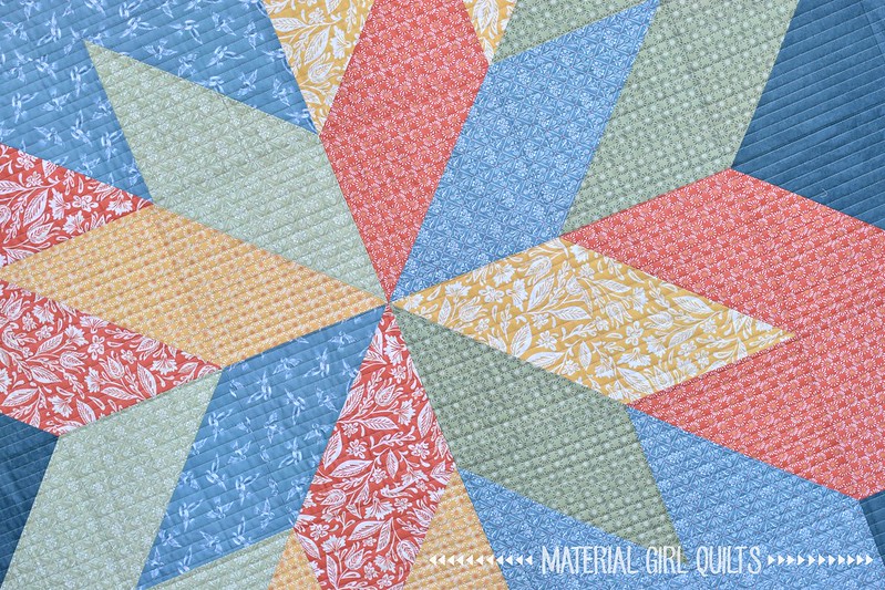 Double Star quilt by Amanda Castor of Material Girl Quilts {free pattern}