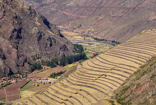 travel peru andes mountains landscape nature tree urubamba pisac field rock settlement ancient road river