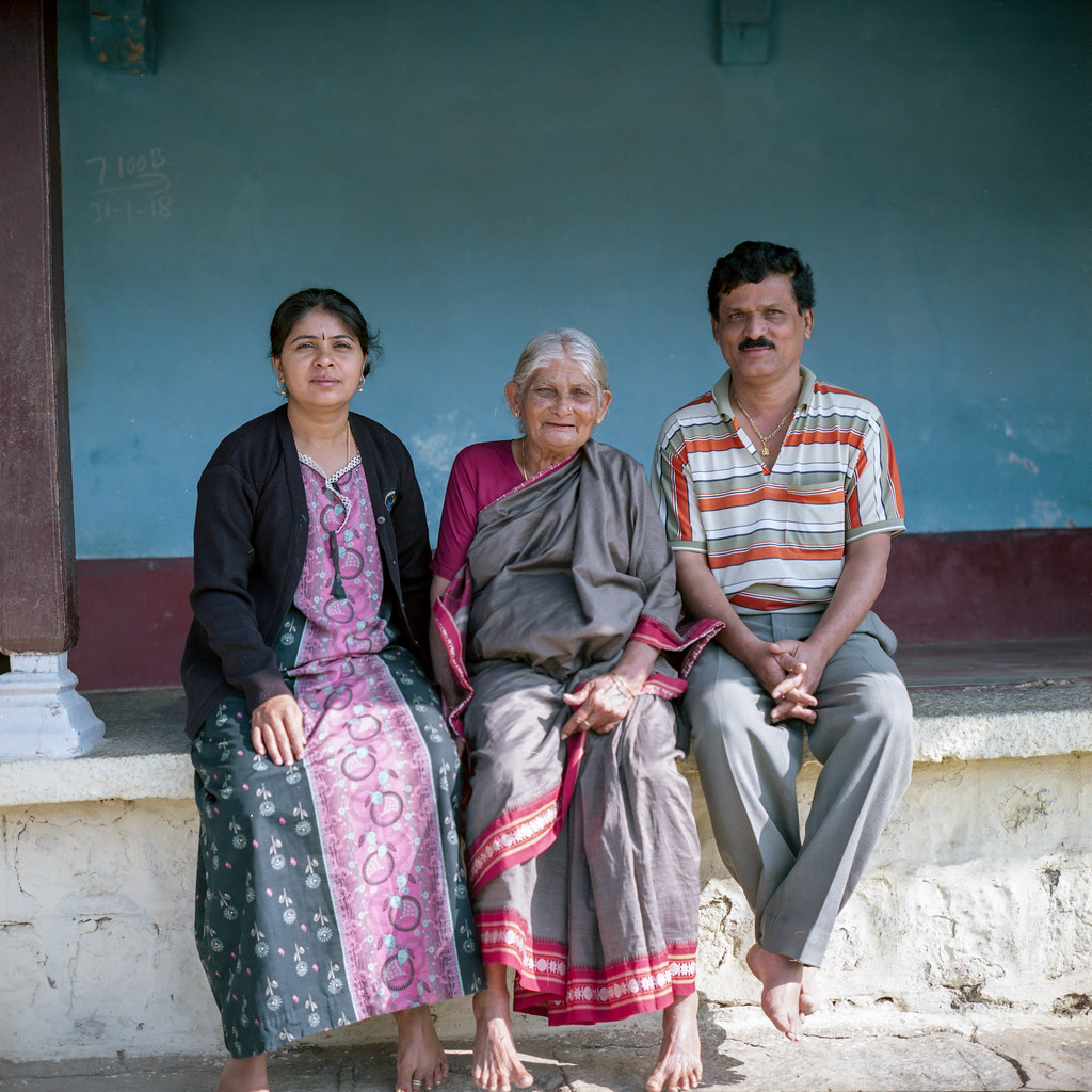 Family Portrait at Village of Mandya, India