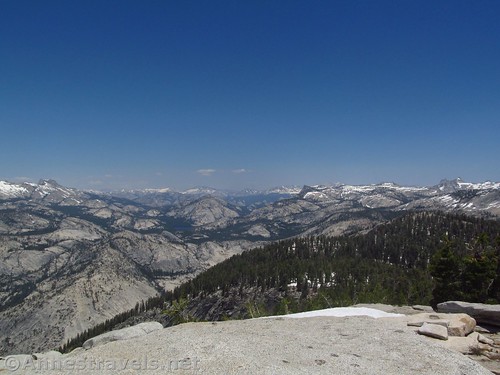The views begin just after the treeline. A hint of what's to come on Clouds Rest in Yosemite National Park, California