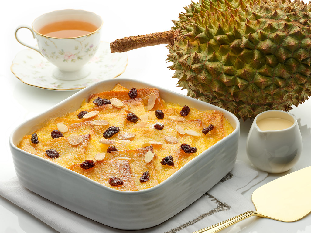durian high tea buffet Marriott Cafe_Durian Bread _ Butter Pudding with Coconut Sauce