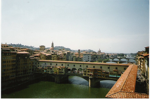 the view from Uffizi, Arno, Florence, Ponte Vecchio