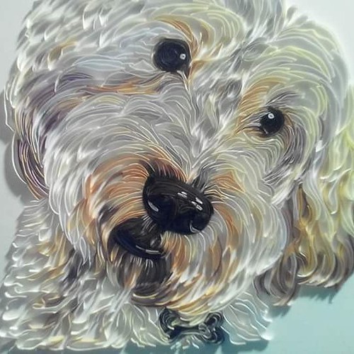 Paper Art Dog Portrait