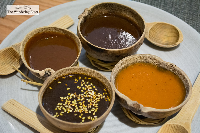 Various mole sauces to try
