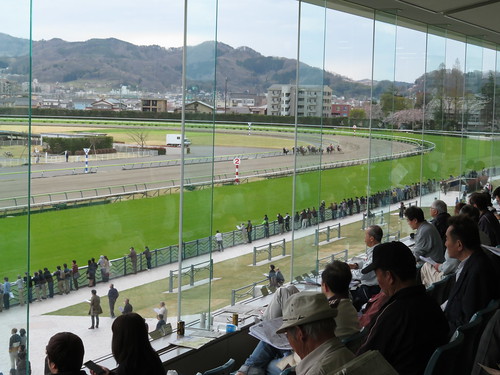 福島競馬場の３階一般席から眺めるレース