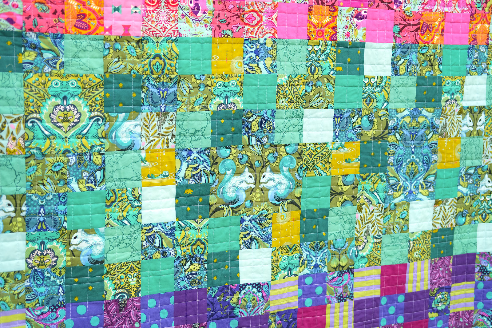 Tula Pink Fussy Cut Patchwork Quilt