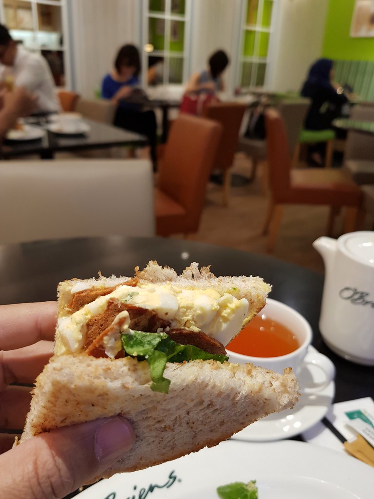 Wholemeal Chicken Crsip Egg Sandwich w/English Tea $12.80 @ O'Briens Irish Sandwich Bar Suria KLCC, KC2, Jalan Ampang, Kuala Lumpur City Centre, 50450 Kuala Lumpur, Federal Territory of Kuala Lumpur