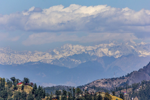 india himashal pradesh shimla landscape view himalayas mountains snowcaps snow capped peaks