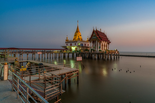 2018 airy architecture buddhism building calm dusk hystorical landscape longexposure moody outdoor outdoors placeofworship sea seascape shore sunset th thailand tranquil travel traveldestination wanderlust water watertrail worship