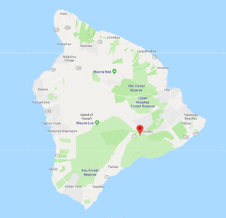 Hawaii w Kilauea marked