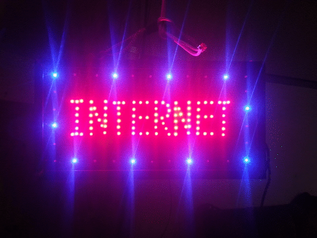 INTERNET.gif - LED internet sign at the NOC.