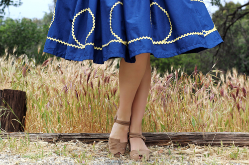 Vintage Inspired by Jackie Peter Pan Collar Sheriff Woody Disneybound Inspired Dress