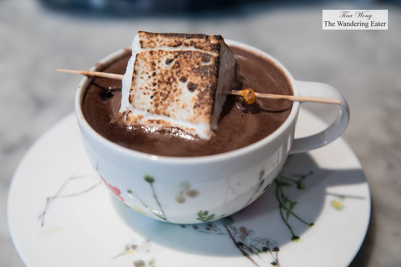 Hot chocolate with torched housemade marshmallow
