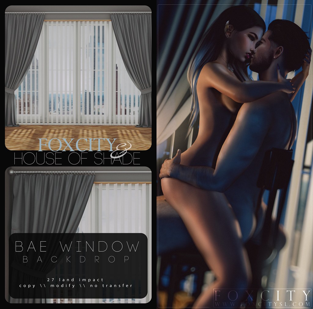 House Of Shade x FOXCITY Collab - Bae Window Backdrop & Entwined Pose - TeleportHub.com Live!