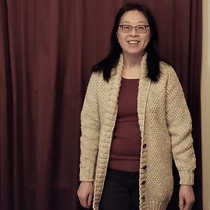 My sister Mary’s Tamarack (Hers) by Jared Flood knit with Cascade Ecological.