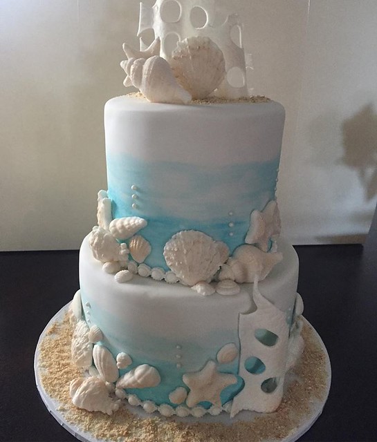 Beach Themed Birthday Cake by Sweet Booth Desserts