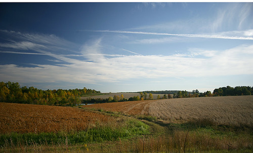 autumn trees sky fall clouds landscape contrail south carolina fields pastoral cirrostratus