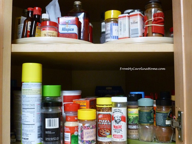 Spring Clean Spice Cabinet at From My Carolina Home