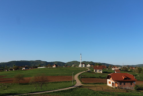 nature landscape sky village town mosque road photography travel bosnia balkans explore