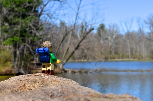 365the2018edition 3652018 day110365 20apr18 odc atthetop rock lake 365toyproject 110365 april2018 lego minifigure minifig hiker series16 park sodalisnaturepark