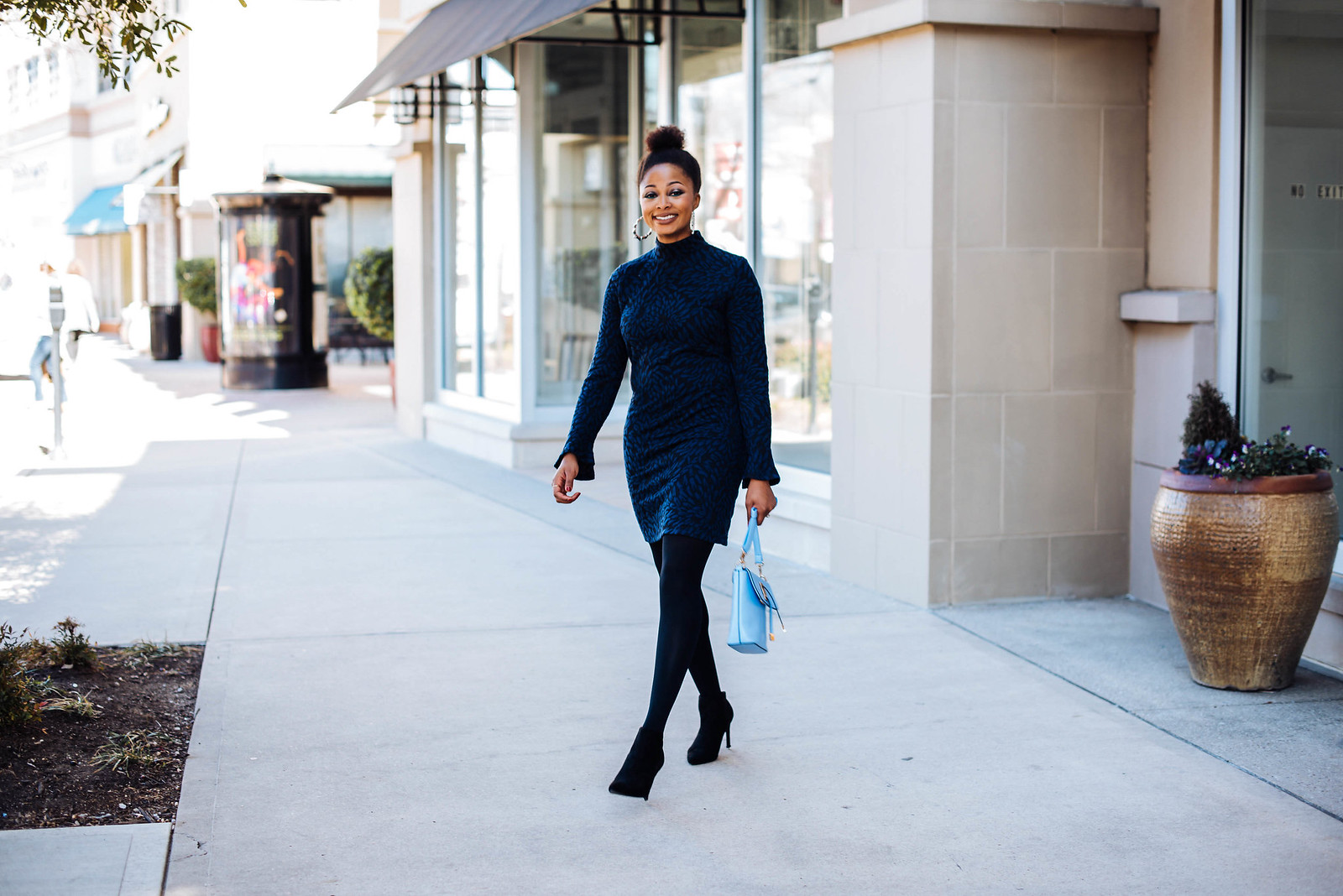 how to style a mock neck dress