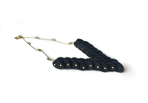 Black Paper Necklace by Alfieri Jewel Design