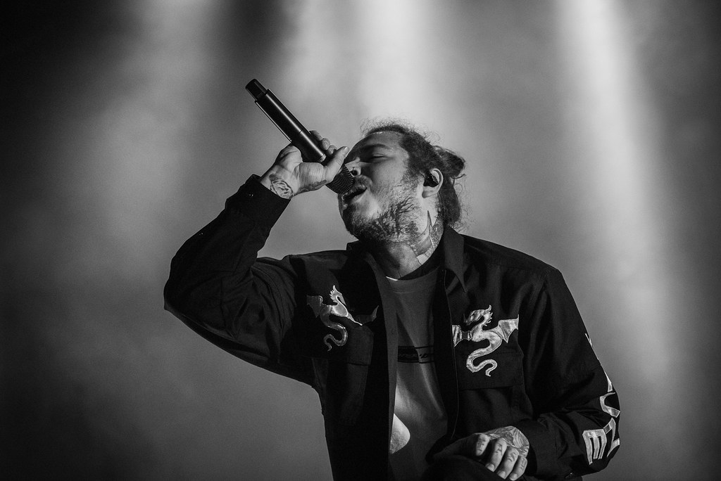 Post Malone performing at Rogers Arena in Vancouver, BC on April 27th 2018