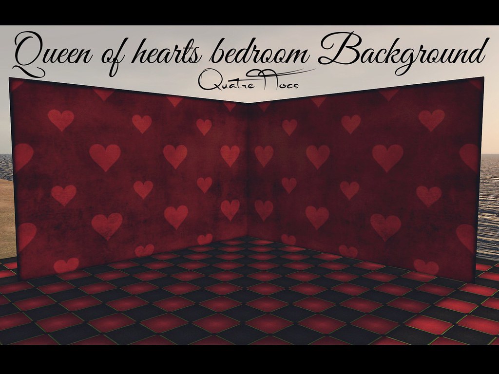 Queen of Hearts bedroom Background