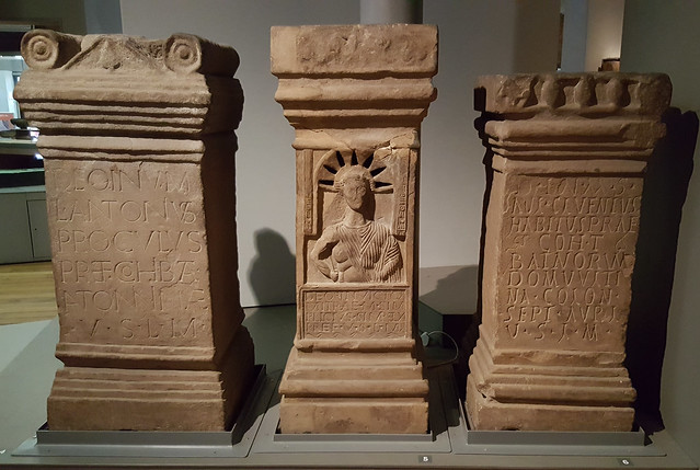 An image of altars dedicated to Mithras from Carrawburgh Mithraeum © Icy Sedgwick