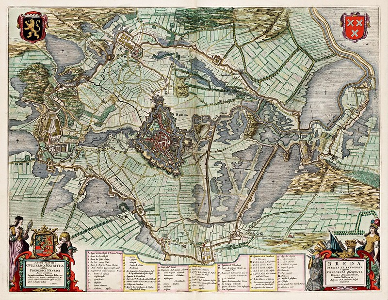 Joan Blaeu - Kaart van het beleg van Breda in 1637 door Frederik Hendrik