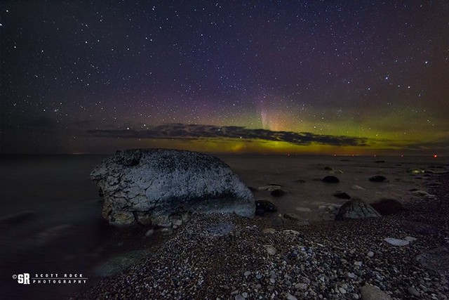Lady Aurora danced for a brief show last night over Lake Huron near the Bruce Peninsula in Ontario Canada. // Captured May 7, 2018 | 1:11AM EDT
