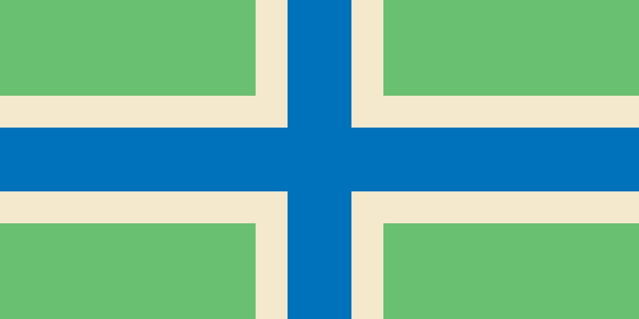 The Severn Cross - the county flag of Glocesterhire