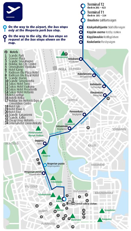 Finnair bus route