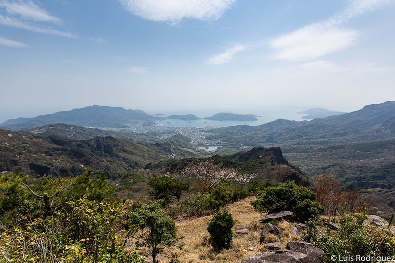 Vistas del Mar Interior de Seto desde la cima de la garganta Kankakei en Shodoshima