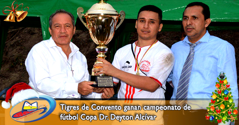 Tigres de Convento ganan campeonato de ftbol Copa Dr. Deyton Alcvar