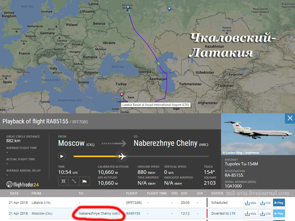 Предыдущие рейсы. Ту-154 ra 85155. Ra-85155. Посылка из Сирии через Турцию.