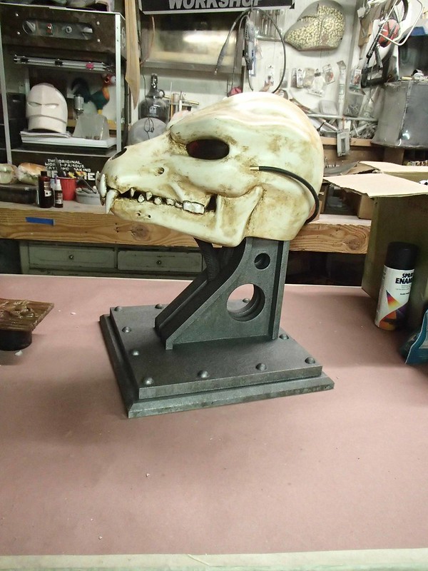 Wolf Helm on Stand