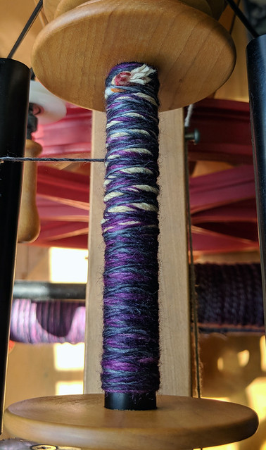 Tour de Fleece 2018 Day 2 - Into The Whirled Polwarth Silk Blended Top in 221b Colorway 2nd Singles - And So It Begins-Again