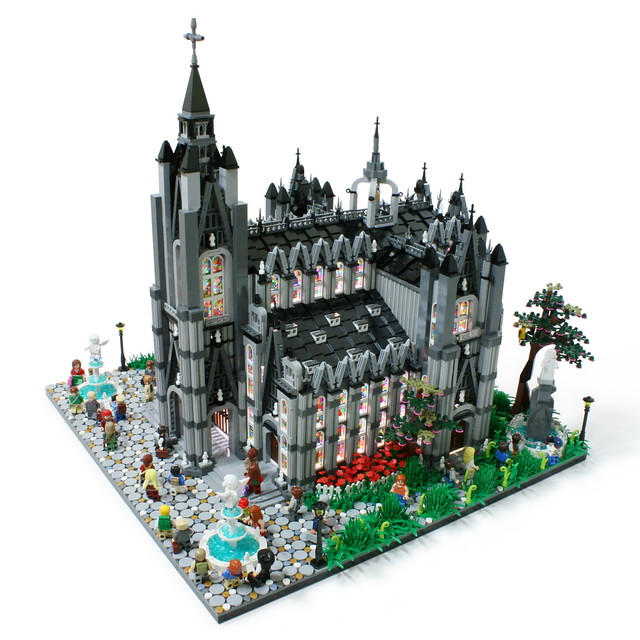 LEGO " Catholic church " diorama.