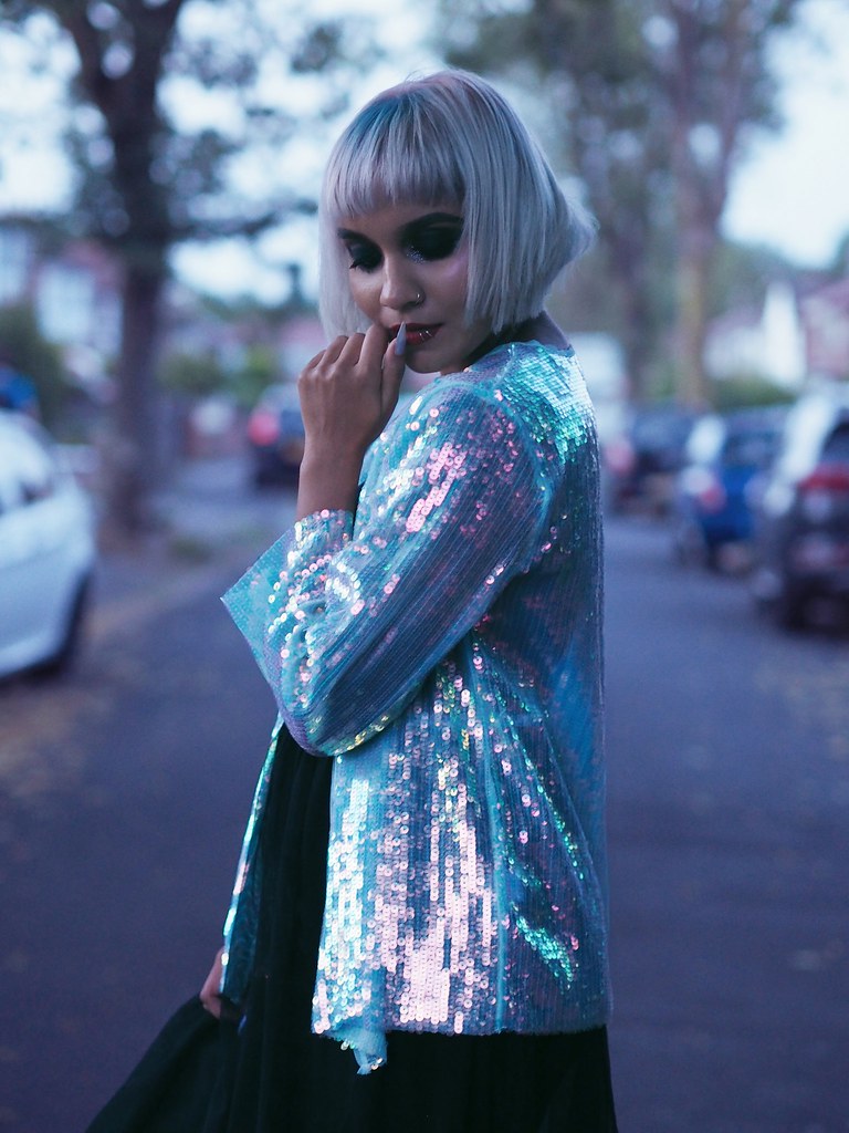 Primark Iridescent Sequin Jacket Tumblr Style Shot