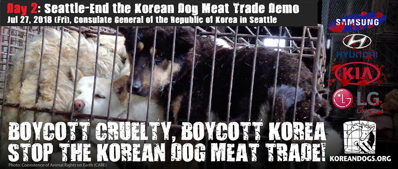 Seattle – End the Korean Dog Meat Trade Demonstration 2018