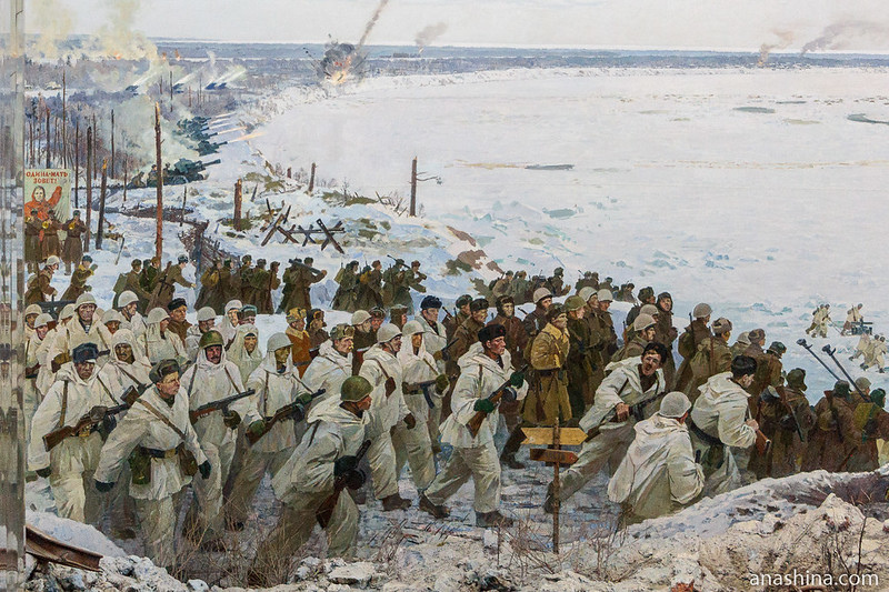 Фрагмент диорамы "Прорыв блокады Ленинграда"