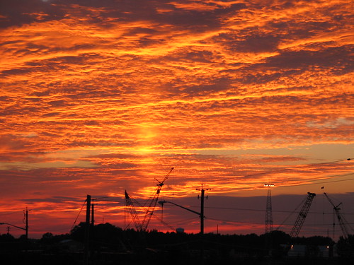 sunset sky usa wisconsin clouds evening midwest manitowoc manitowoccrane