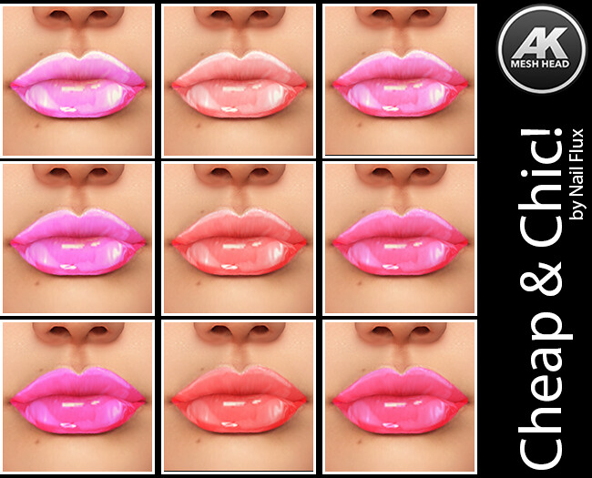 Cheap & Chic! Lipstick Glossy The Pinks [AK Mesh Heads] - TeleportHub.com Live!