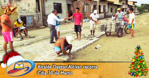 Alcalde Deyton Alcívar recorre Cdla. 30 de Marzo