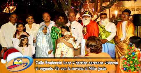 Calle Prudencio Loor y barrios cercanos vivieron el segundo día con la novena al Niño Jesús